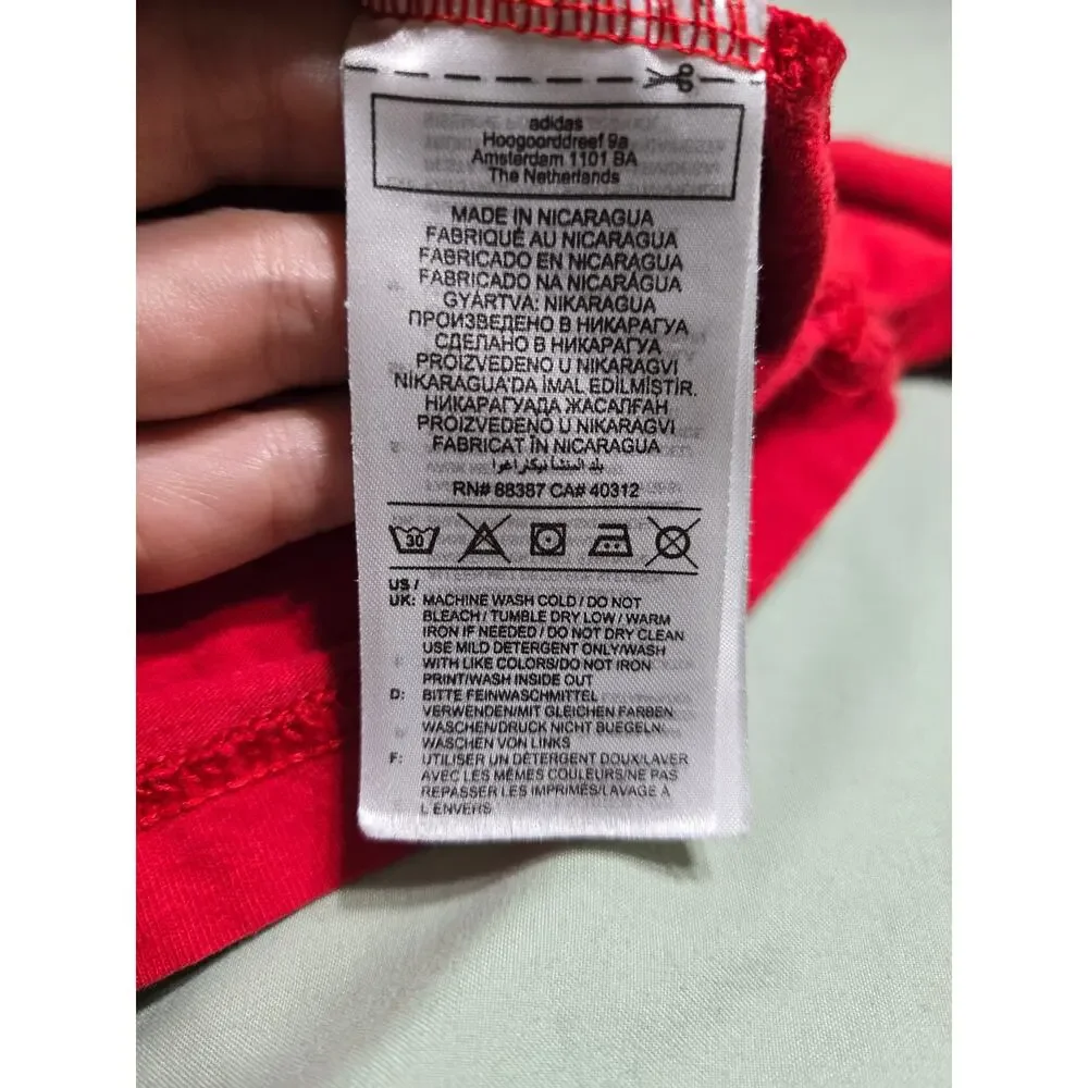 Adidas small men's red tshirt